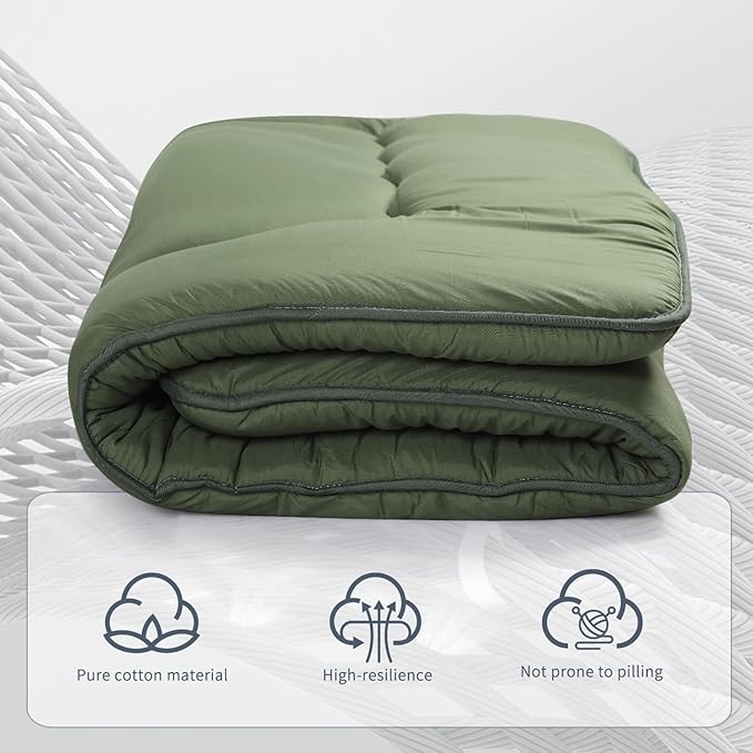 Japanese Floor Mattress, Roll Up Memory Foam Tatami Mat Easy to Store and - Image 6