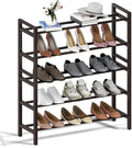 Haddockway Bamboo Shoe Rack for Closet, Free Standing Shoe Organizer by Haddockway