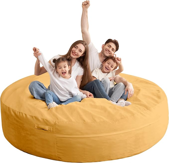 HABUTWAY XX-Large Bean Bag Chair: Giant 7' Memory Foam Furniture Bean Bag Chairs by HABUTWAYMakeYourLifeComfortable