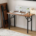 Frylr Small Folding Computer Desk – Portable 43.3 Inch Foldable Laptop Table by Frylr