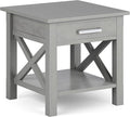 SIMPLIHOME Kitchener SOLID WOOD 21 Inch Wide Square Contemporary End Side Table by SimpliHome