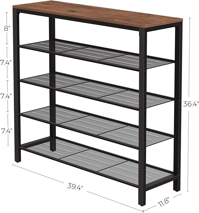 VASAGLE INDESTIC Shoe Rack, Shoe Organizer - Image 3