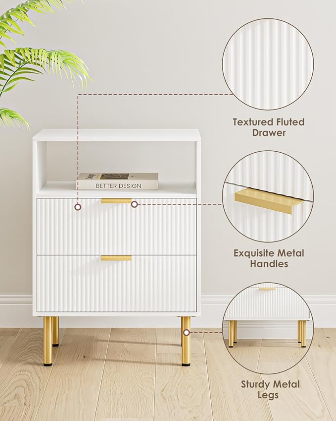 Night Stand, Tall Bedside Table - Image 5