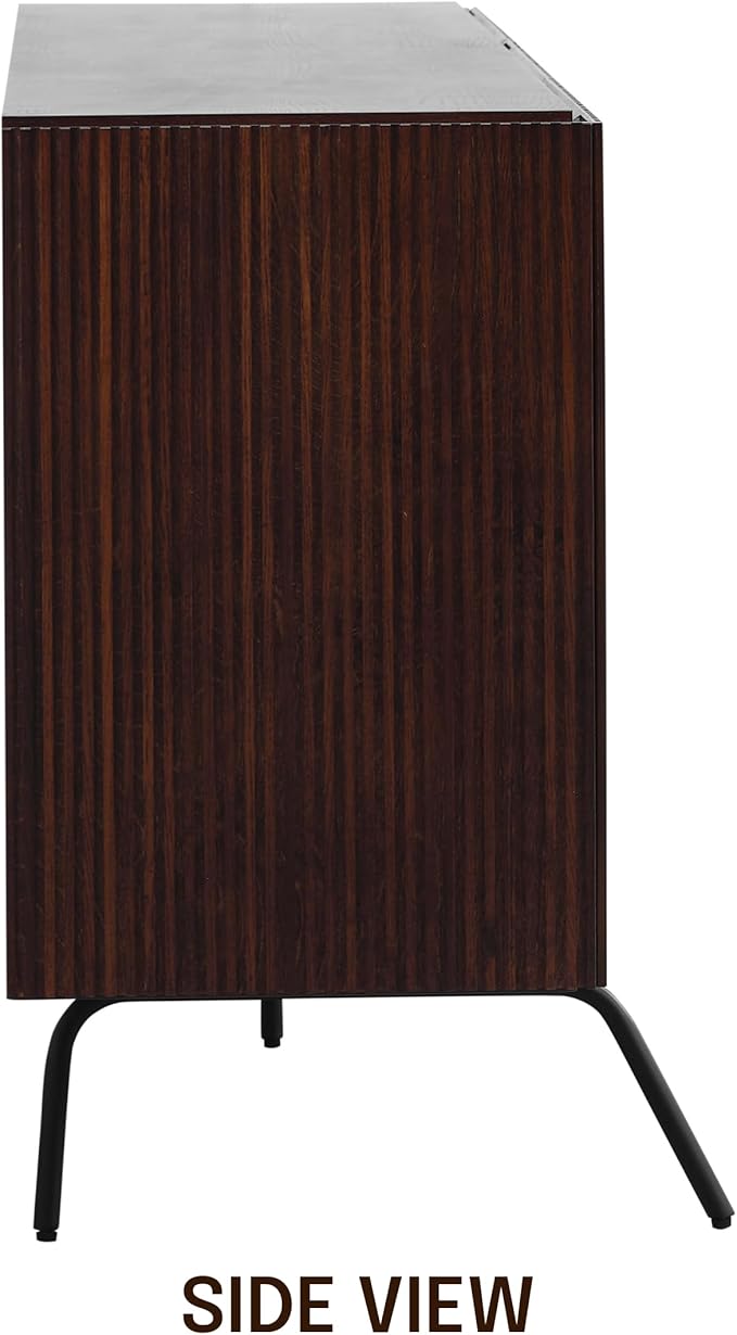 NTC Veil Modern Sideboard with 3 Doors, Buffet Cabinet with Vertical Groove - Image 6