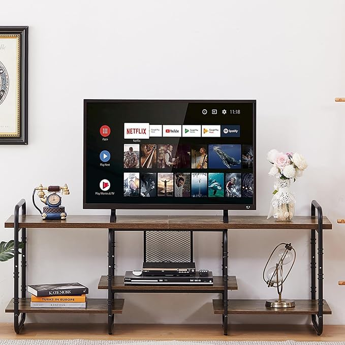 VECELO TV Stands up to 55 Inch, Entertainment Center/Media Console Table by VECELO