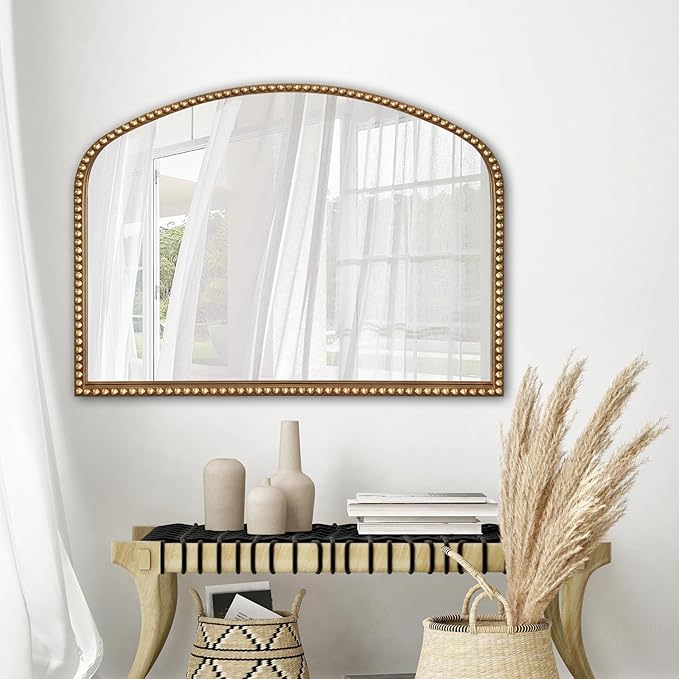Vanity Mirror for Bedroom, Beaded Frame Decorative Accent Mirrors for Washroom - Image 6