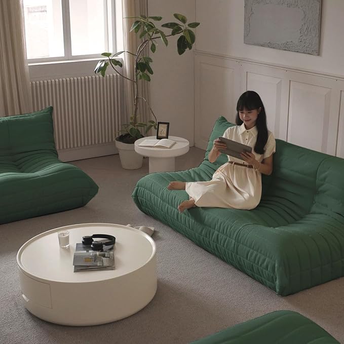 Luxury Sofa Couch Chair, Lazy Floor Seating, Fireside Bean Bag Chair, Ergonomic - Image 7