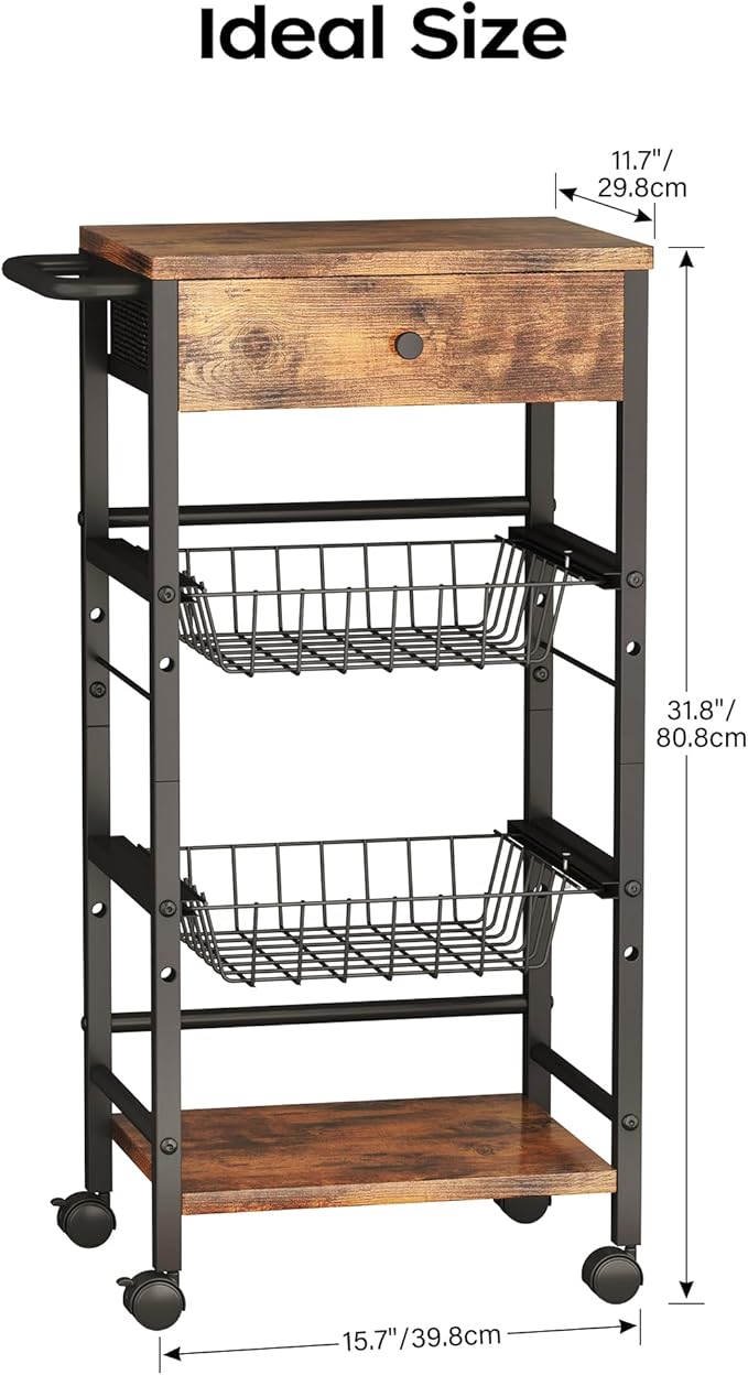 Kitchen Organizer and Storage Cart - Image 7