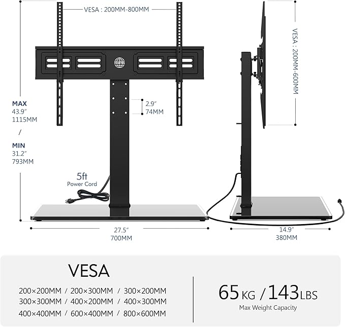 FITUEYES Universal TV Stand - Image 7