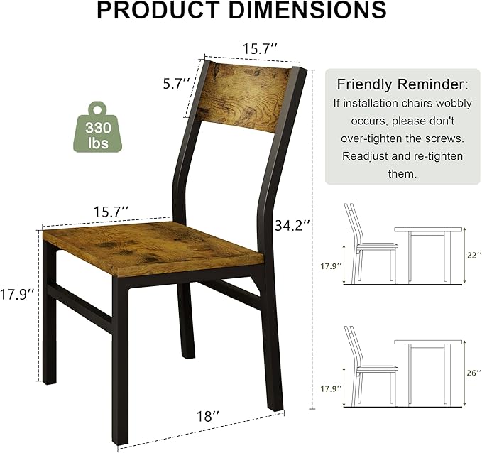 Feonase Dining Chairs Set of 6, Modern Kitchen Chairs - Image 2