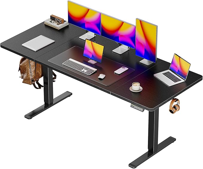 Huuger 63 x 28 Large Electric Standing Desk, Height Adjustable Computer Desk by Huuger