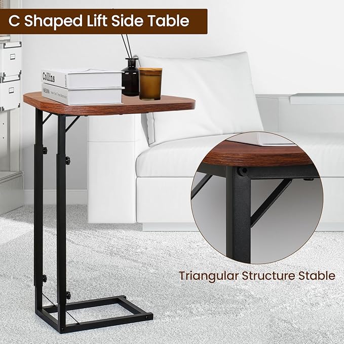 Premium Adjustable C-Shaped End Table - Image 5