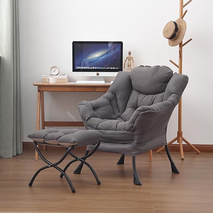 Lazy Chair and Ottoman, Large Accent Lounge Chair - Image 2
