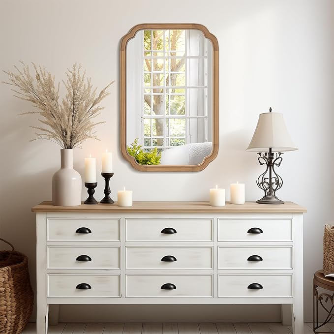 WallBeyond 20" x 30" Rounded Corner Arch Wall Mirror - Image 3