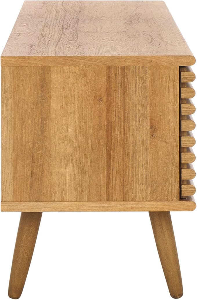 SAFAVIEH Averi TV Stand for up to 65" Flatscreen – Rustic Oak, 2 Sliding Doors - Image 5
