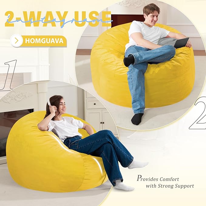 Homguava 3FT Bean Bag Chair: 3' Bean Bags - Image 5