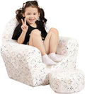 Kids Sofa with Ottoman, Shell-Like Sofa by MOMCAYWEX