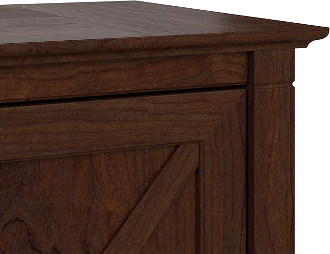 Bush Furniture Key West 2 Drawer Lateral File Cabinet in Bing Cherry - Image 8