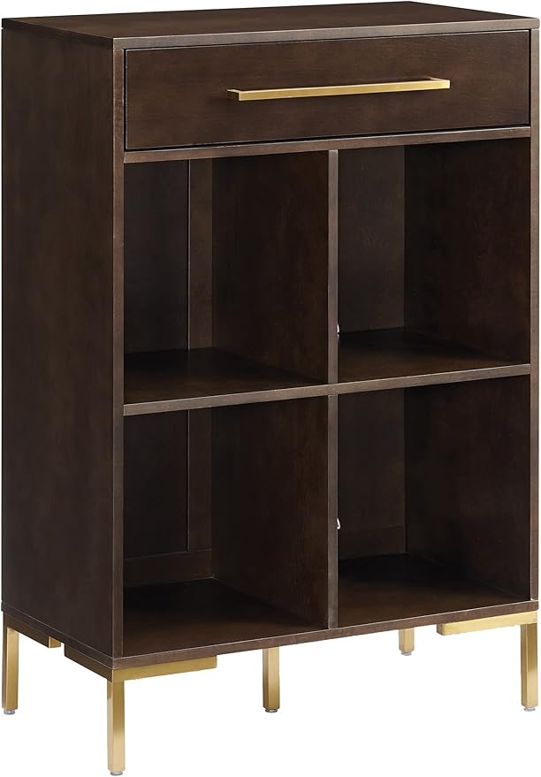 Crosley Furniture Juno Cube Bookcase and Record Player Stand by CrosleyFurniture