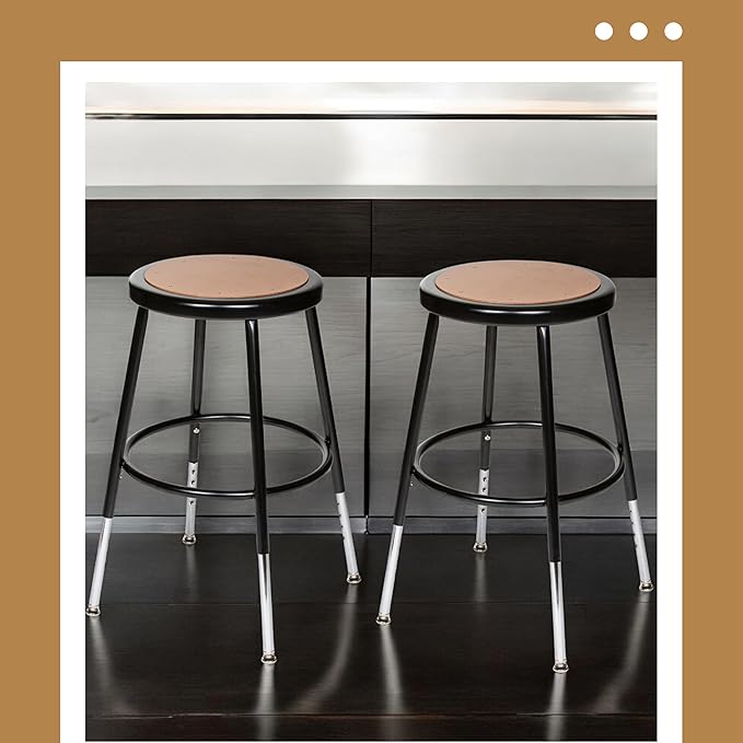 OEF Furnishings (2 Pack Height Adjustable Steel Stools - Image 2