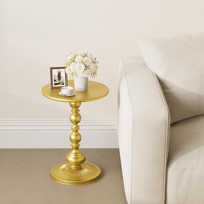 Metal Round Side Table, Small Drink Table - Image 2