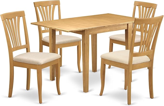 East West Furniture NDAV5-OAK-C 5 Piece Modern Dining Table Set Includes a by EastWestFurniture