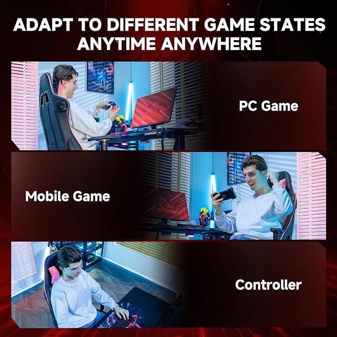 GTPLAYER Gaming Chair with Bluetooth Speakers and Footrest, Ergonomic Gamer - Image 9