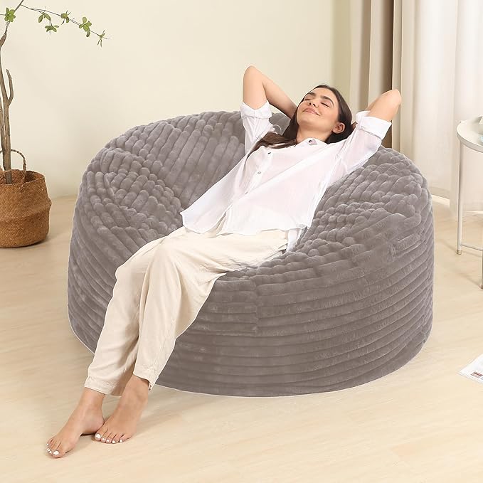 4FT Memory Foam Bean Bag Chair for Adults/Teens, Bean Bag Sofa - Image 7