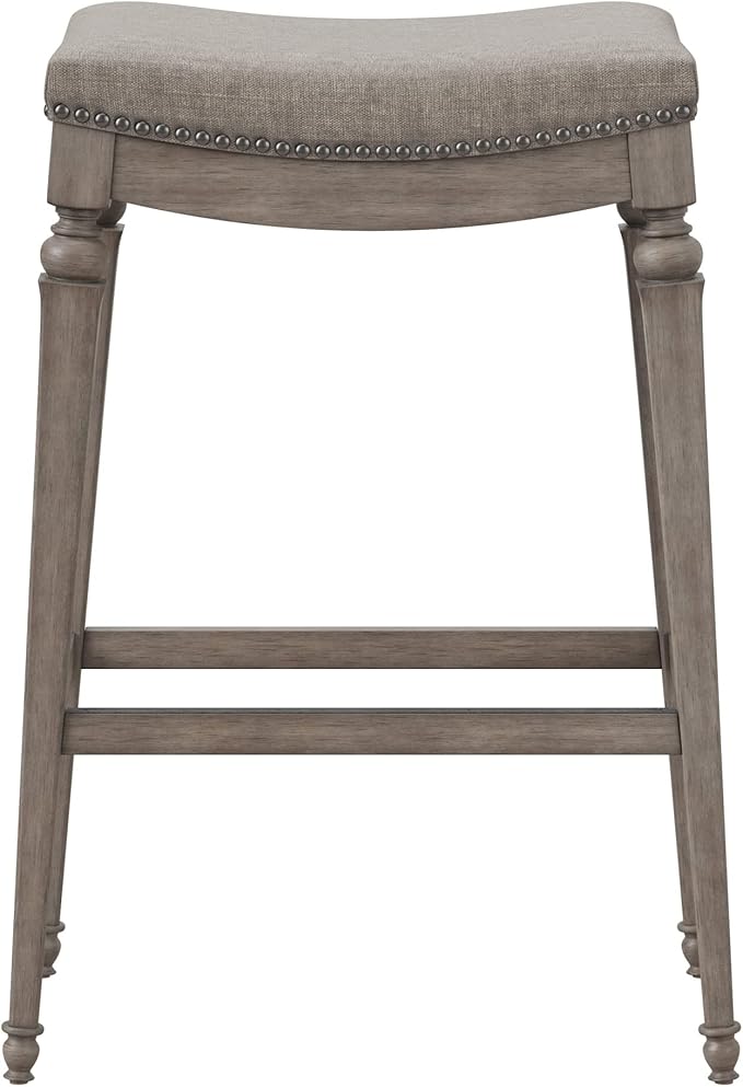 Hillsdale Furniture Vetrina Backless Non-Swivel Counter Stool, Weathered Grey - Image 8