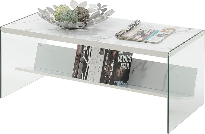 Convenience Concepts SoHo Glass Modern Living Storage Shelf, Contemporary - Image 4
