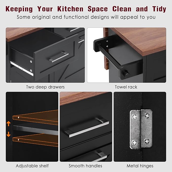 Ball & Cast Farmhouse Kitchen Island - Image 8