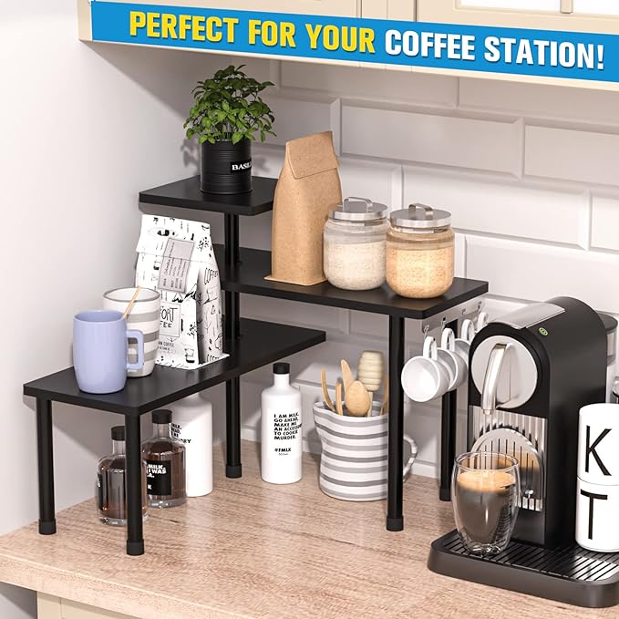 JayRex Countertop Corner Shelf, 3 Tier Shelf Moveable Organizer - Image 6
