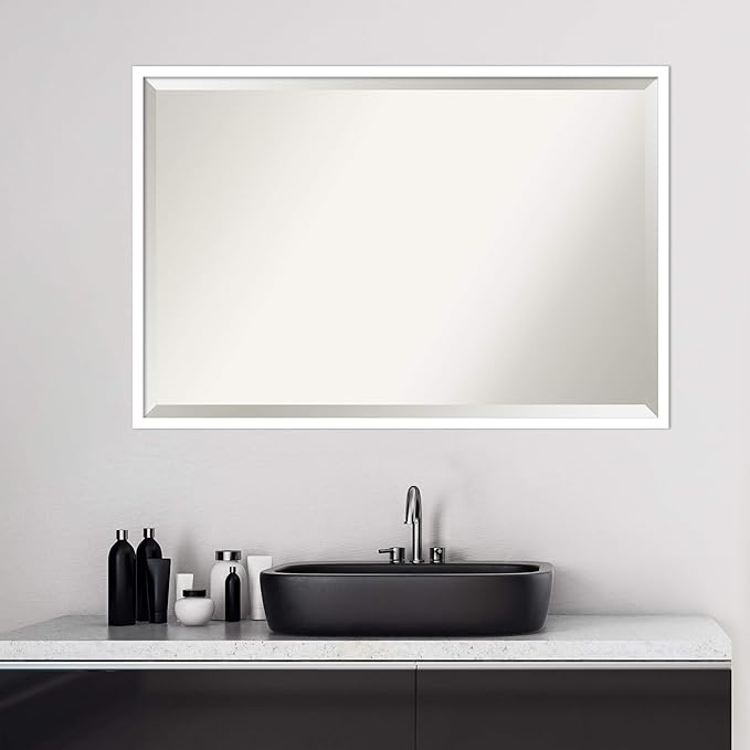 Amanti Art White Bathroom Mirror - Image 6
