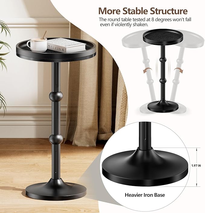 Small Round Side Table, Coffee Drink Table - Image 5