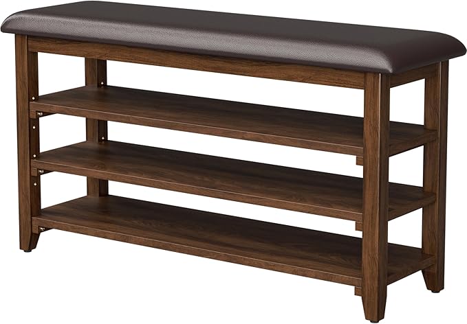 Shoe Bench Storage Rubberwood by JAWGLOW