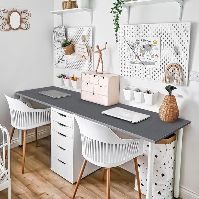 Kaboon Universal Tabletop 55"x27.5", Solid One-Piece Melamine Table Top - Image 6