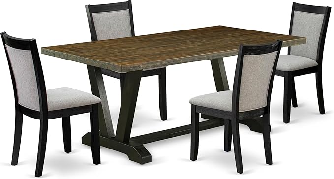 East West Furniture V677MZ606-5 5 Piece Kitchen Table & Chairs Set Includes a by EastWestFurniture