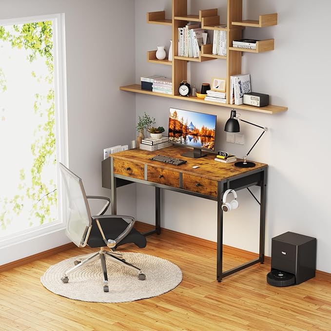 Lufeiya 40 Inch Desk with Drawers - Image 2