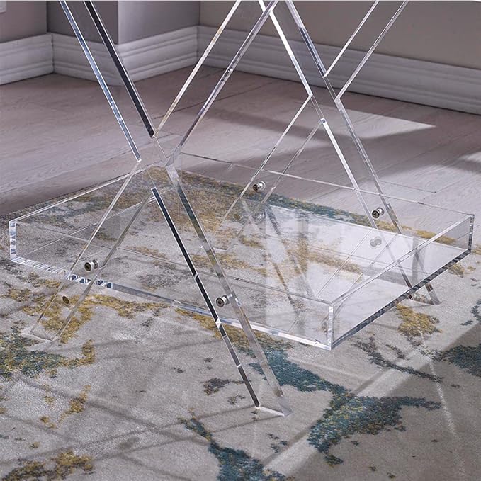 LIKENOW Furniture Acrylic Rectangular Tray Table - Image 6