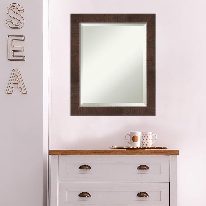 Amanti Art Brown Bathroom Mirror - Image 6