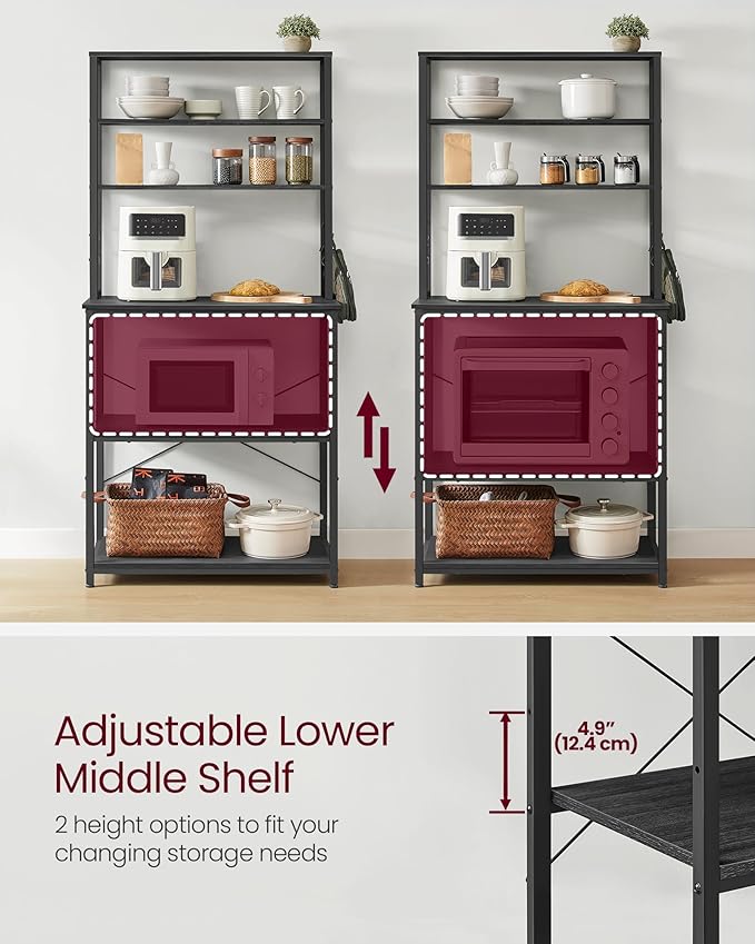 VASAGLE Coffee Bar, 31.5 Inches Baker's Rack - Image 6