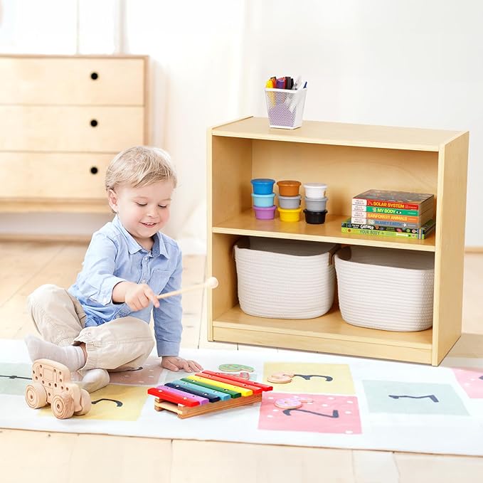 OOOK Montessori Toy Shelf, Kids Bookshelf and Toy Storage, Small Bookshelf - Image 5