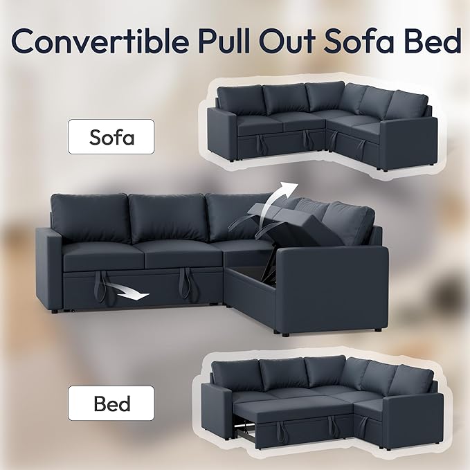 Sleeper Sofa Bed, Modular Sectional Couch - Image 5