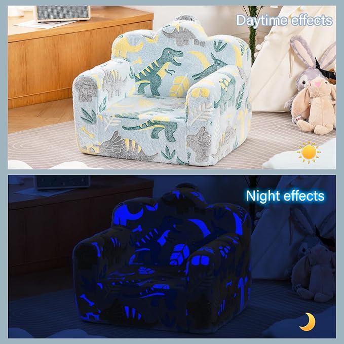 Tiita Kids Couch Plush Toddler Chair, Cloud-Like Glow in The Dark Kids Sofa - Image 7
