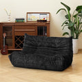 N&V Fireside Chair, Mid Century Armless Floor Sofa, Soft Premium Chenille Floor by NV