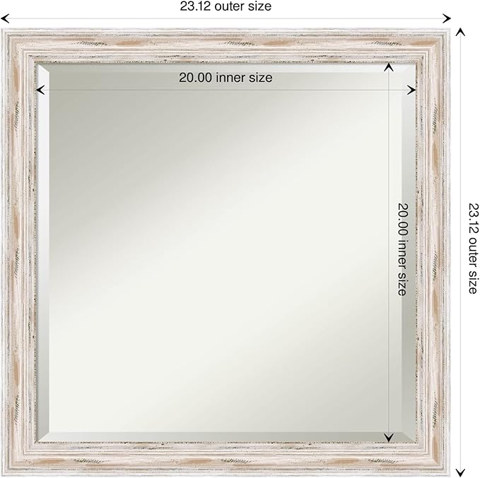 Amanti Art White Bathroom Mirror - Image 5