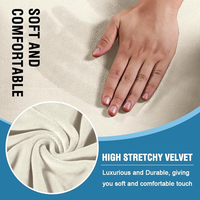 H.VERSAILTEX Sofa Cover 2 Piece T Cushion Armchair Slipcovers Thick Velvet - Image 3