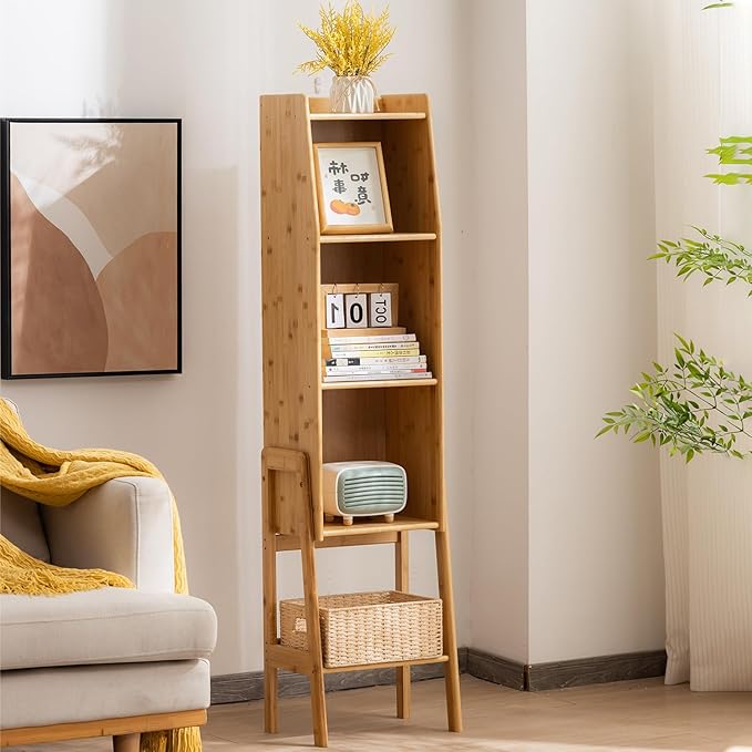 4-Tier Bamboo Bookshelf by ABAMFUR