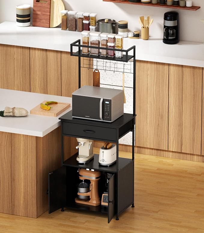 5-Tier Coffee Bar Cabinet & Microwave Stand - Image 2