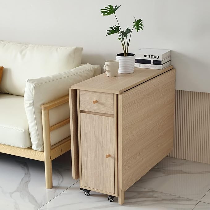 Wood Drop Leaf Folding Dining Table - Image 6